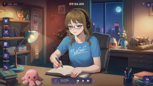 Lo-Fi Girl: AI Assistant 🎧🤍 Free Download gameplay screenshot 2